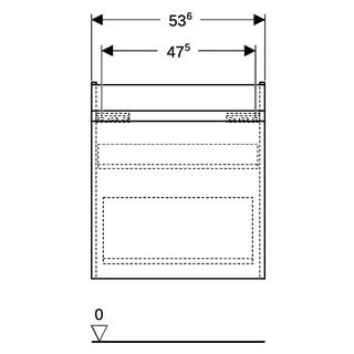 Geberit Renova Plan US f. Waschtisch, mit 1 Schublade 53,6x60,6x44,6cm, Nussbaum hickory hell – Bild 4