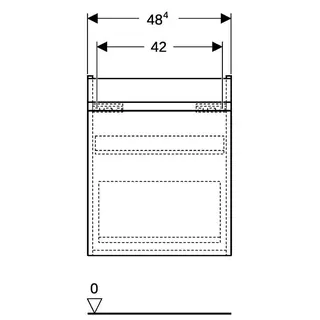 Geberit Renova Plan US f. Waschtisch, mit 1 Schublade u. Innenschubl., 48,4x60,6x40,7cm, weiß – Bild 4