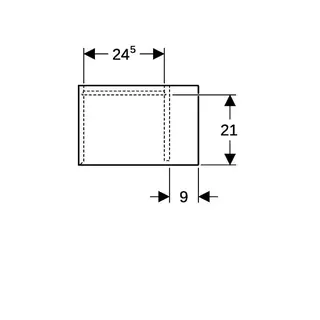Geberit iCon Seitenelement wandhängend 37x40x24,5cm, weiß matt – Bild 5