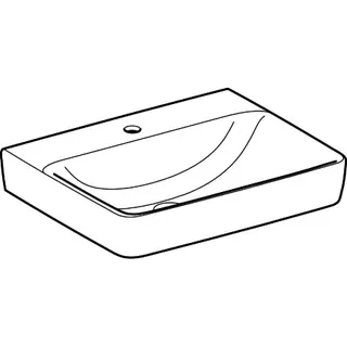 Geberit Renova Plan Waschtisch, 60x48cm mit Hahnloch, ohne Überlauf, weiß – Bild 3