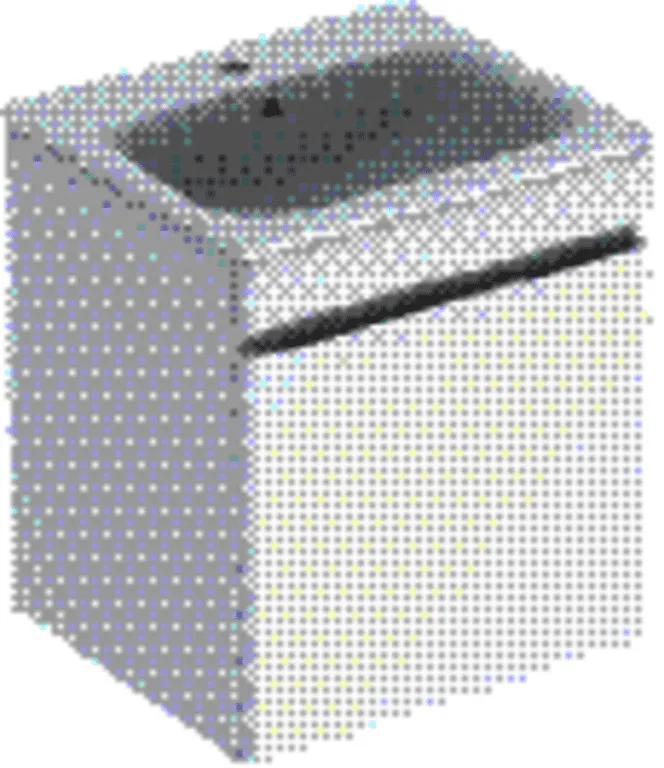Geberit Renova Plan Set MWT m. US, 1 Schubl. 55x62,2x48cm, weiß hgl./KeraTect