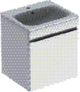 GE Renova Plan Set MWT m. US, 1 Schubl. 55x62,2x48cm, weiß hgl./KeraTect