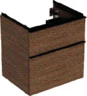 GE iCon Unterschrank für WT, 2 Schubl. 59,2x61,5x47,6cm, Eiche/Gr. Lava