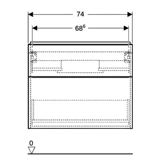 Geberit iCon Unterschrank für Waschtisch, 2 Schubl. 74x61,5x47,6cm, lava – Bild 5