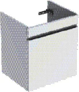 GE Renova Plan US f. WT, mit 1 Schublade u. Innenschubl., 53,6x60,6x44,6cm, weiß