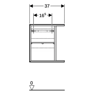 Geberit iCon Seitenelement wandhängend 37x40x27,3cm, weiß – Bild 4
