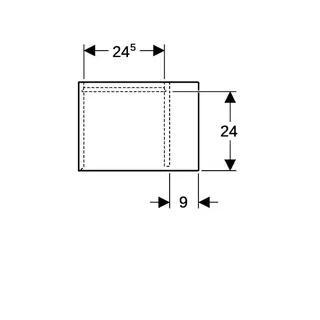Geberit iCon Seitenelement wandhängend 37x40x27,3cm, weiß – Bild 5