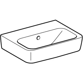 Geberit Renova Plan Handwaschbecken, 45x34cm ohne Hahnloch, mit Überlauf, weiß – Bild 3