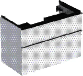 GE iCon Unterschrank für WT, 2 Schubl. 88,8x61,5x47,6cm, weiß hgl./Gr. chrom