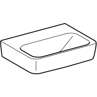 Geberit Renova Plan Handwaschbecken, 45x34cm ohne Hahnloch, ohne Überlauf, weiß – Bild 3