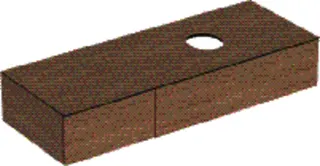 GE VariForm US für AS-WT, m. 2 Schubl. 135x23,5x51cm, Eiche