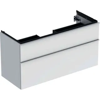 Geberit iCon Unterschrank für Waschtisch, 2 Schubl. 118,4x61,5x47,6cm, weiß hgl/Gr.weiß matt – Bild 2