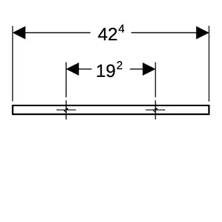 Geberit Handtuchhalter für Badmöbel 42,4x1,9x4,9cm, lava matt – Bild 5