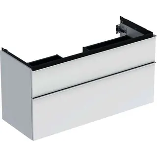Geberit iCon Unterschrank für Waschtisch, 2 Schubl. 118,4x61,5x47,6cm, weiß hgl/Gr. chrom – Bild 2