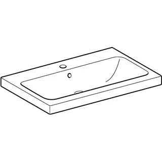 Geberit iCon Light Waschtisch 75x48cm mit Hahnloch, mit Ül., weiß, KeraTect – Bild 3