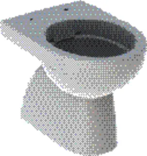 Geberit Renova Stand-WC Tiefspüler, Abg.verti teilgeschl.Form, Rimfree, weiß