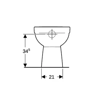 Geberit Renova Stand-WC Tiefspüler, Abg.verti teilgeschl.Form, Rimfree, weiß – Bild 4