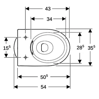 Geberit Renova Stand-WC Tiefspüler, Abg.verti teilgeschl.Form, Rimfree, weiß – Bild 5