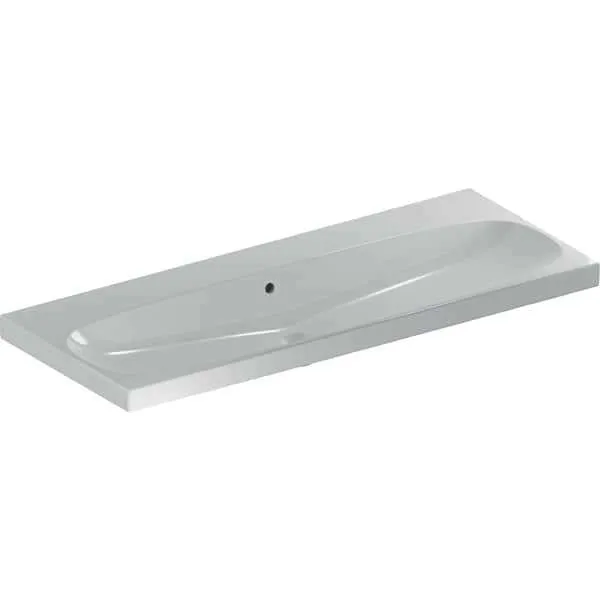 Waschtisch 120 x 48 cm, ohne Hahnloch mit Überlauf design4YOU 2.0, weiß