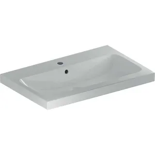Geberit iCon Light Waschtisch 75x48cm mit Hahnloch, mit Ül., weiß, KeraTect – Bild 2