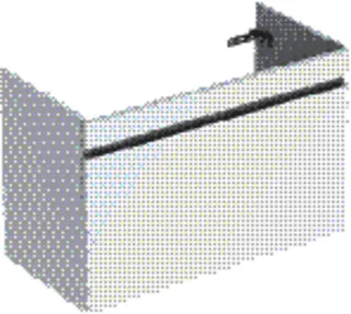 GE Renova Plan US f. WT, mit 1 Schublade u. Innenschubl., 68,2x60,6x44,6cm, weiß