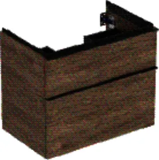 GE iCon Unterschrank für WT, 2 Schubl. 74x61,5x47,6cm, Nussbaum hicko./Gr. Lava
