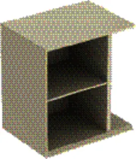 GE iCon Seitenelement wandhängend 37x40x27,3cm, sandgrau