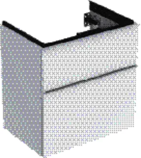 GE iCon Unterschrank f. WT, verk. Ausld. 59,2x61,5x41,6cm, weiß hgl/Gr. weiß matt