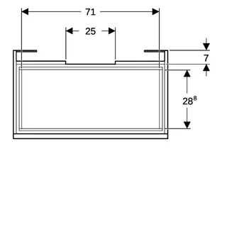 Geberit Renova Plan US f. Waschtisch, mit 1 Schublade u. Innenschubl., 78,2x60,6x44,6cm, weiß – Bild 5