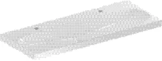Waschtisch 120 x 48 cm, m. 2 Hahnloch ohne Überlauf design4YOU 2.0, topweiß