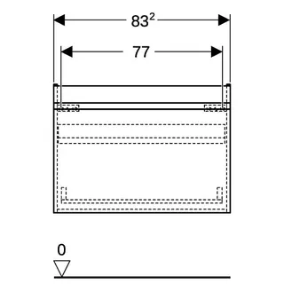 Geberit Renova Plan US f. Waschtisch, mit 1 Schublade u. Innenschubl., 83,2x60,6x44,6cm, weiß – Bild 4