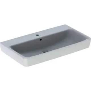 Geberit Renova Plan Waschtisch, 85x48cm mit Hahnloch, mit Überlauf, weiß – Bild 2