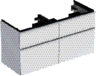 GE iCon Unterschrank für DWT, 4 Schubl. 118,4x61,5x47,6cm, weiß hgl/Gr.weiß matt