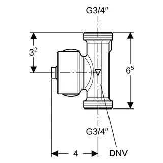Geberit Temperatur- und Volumenstromsensor zu Hygienespülung Rg G3/4 DN15 – Bild 4