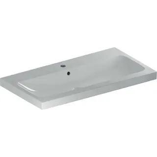 Geberit iCon Light Waschtisch 90x48cm mit Hahnloch, mit Ül., weiß, KeraTect – Bild 2