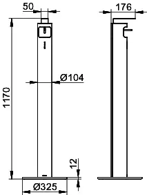 Keuco Desinfektionsmittelsp.Standmodell, ohne Fenster, schwarz – Bild 2