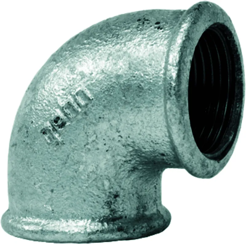 gebofittings Temperguss Gewindefittings 90 -Winkel 90 - 3/4" x 3/8", red.,verz.