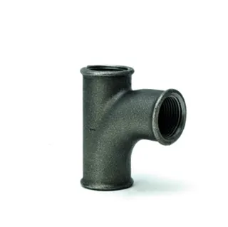 gebofittings Temperguss Gewindefittings 131 - Bogen-T-Stück - 1 1/4", schwarz – Bild 2