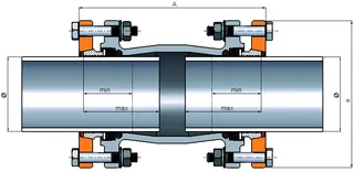 gebooriginal Temperguss-KLV Serie 225 Typ OFT 3" für Stahlrohr – Bild 2