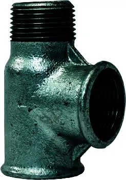 gebofittings Temperguss Gewindefittings 134 - T-Stück egal 1/2", verzinkt