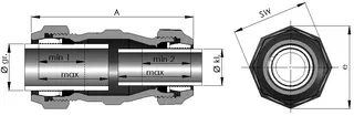 gebooriginal Temperguss-KLV Serie 151 Typ OR 1 1/2"x1" für Stahlrohr, Trinkw. – Bild 2