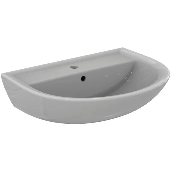 Ideal Standard Waschtisch Eurovit, 1 Hahnloch, mit Überlauf, 650x495x180mm, Weiß