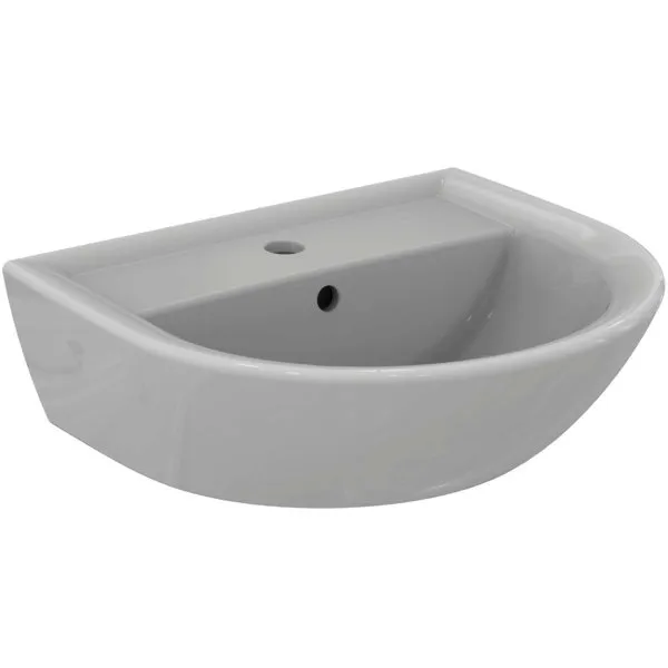 Ideal Standard Waschtisch Eurovit, 1 Hahnloch, mit Überlauf, 500x440x175mm, Weiß