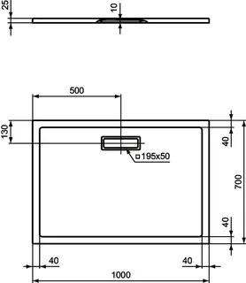 Ideal Standard Rechteck-Brausewanne Ultra Flat New, 1000x700x25mm, Weiß – Bild 5