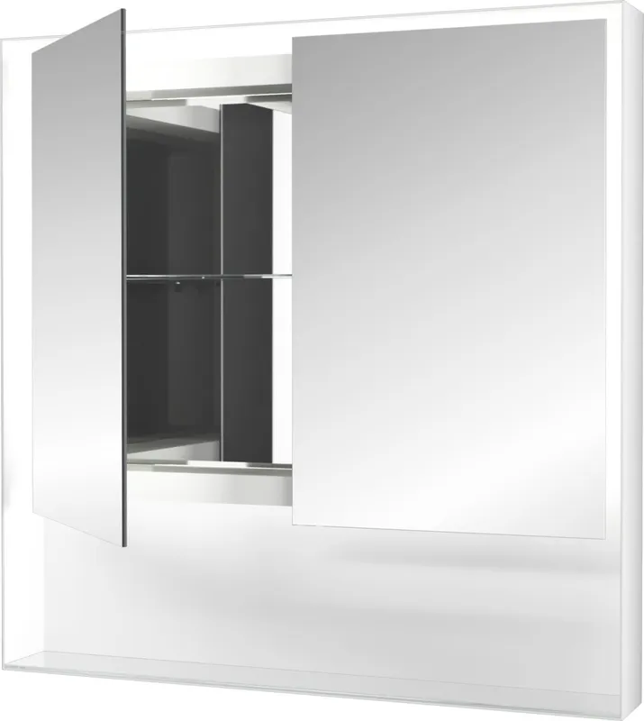 AS Sempre-Spazio LED-Leuchtspiegel Breite 100 x Höhe 80 cm 2-türig