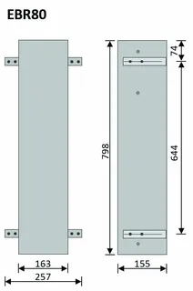 AS Einbaurahmen TROCKENBEREICH 16,3 x 79,8 x 15,5 cm – Bild 2