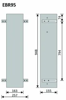 AS Einbaurahmen TROCKENBEREICH 16,3 x 94,8 x 15,5 cm – Bild 2