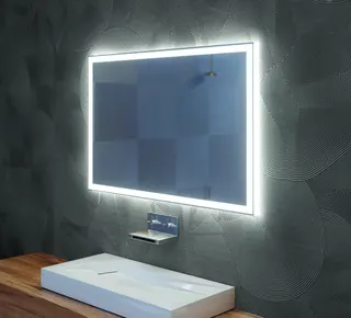AS Diamant LED-Leuchtspiegel Breite 100 x Höhe 80 cm
