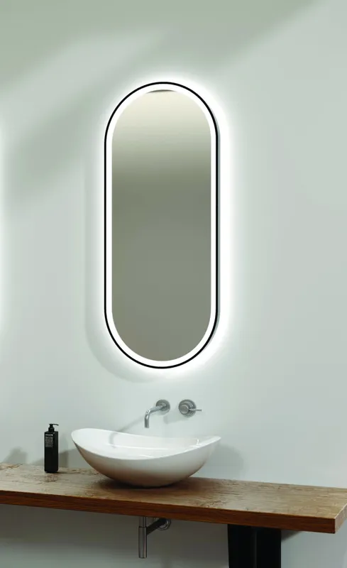 AS Illumina PLUS LED-Leuchtspiegel Breite 50 cm x Höhe 120 cm + Amb.-Bel.