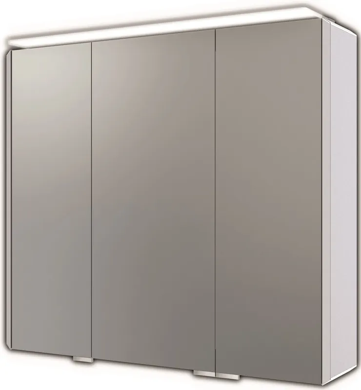 AS ALU-BASIC LED-Spiegelschrank Breite 80 x Höhe 70 cm mit Lichtsegel